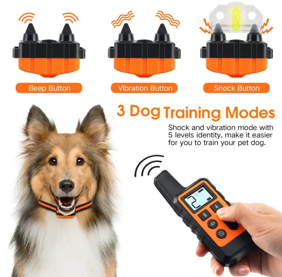 BARKAHOLICS® BH150R Remote Dog Training Shock Collar 1-2 Dogs 500m S/M