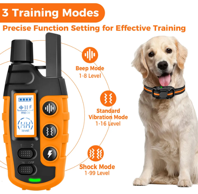 Remote Dog Training Shock Collar 1000m 1-2 Dogs RS2