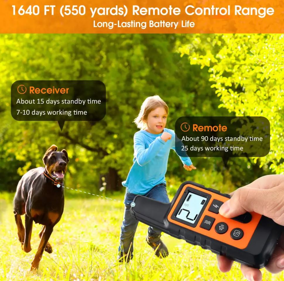BARKAHOLICS® BH150R Remote Dog Training Shock Collar 1-2 Dogs 500m S/M