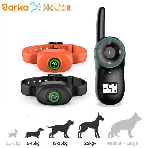 BARKAHOLICS® BH410R Remote Dog Training Shock Collar 1-2 Dogs 400m S/M/L