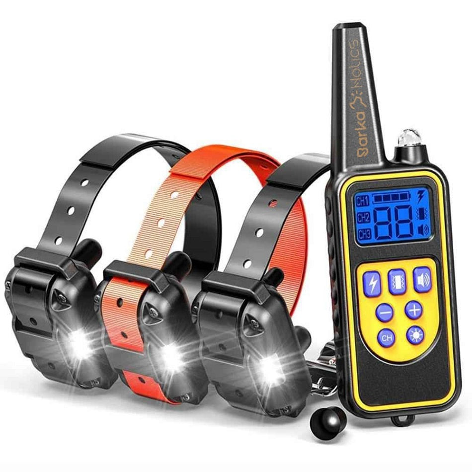 BARKAHOLICS® BH776R Remote Dog Training Shock Collar 1-3 Dogs 800m S/M/L