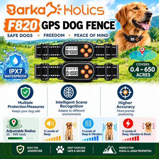 F820 GPS Wireless Dog Fence Collar