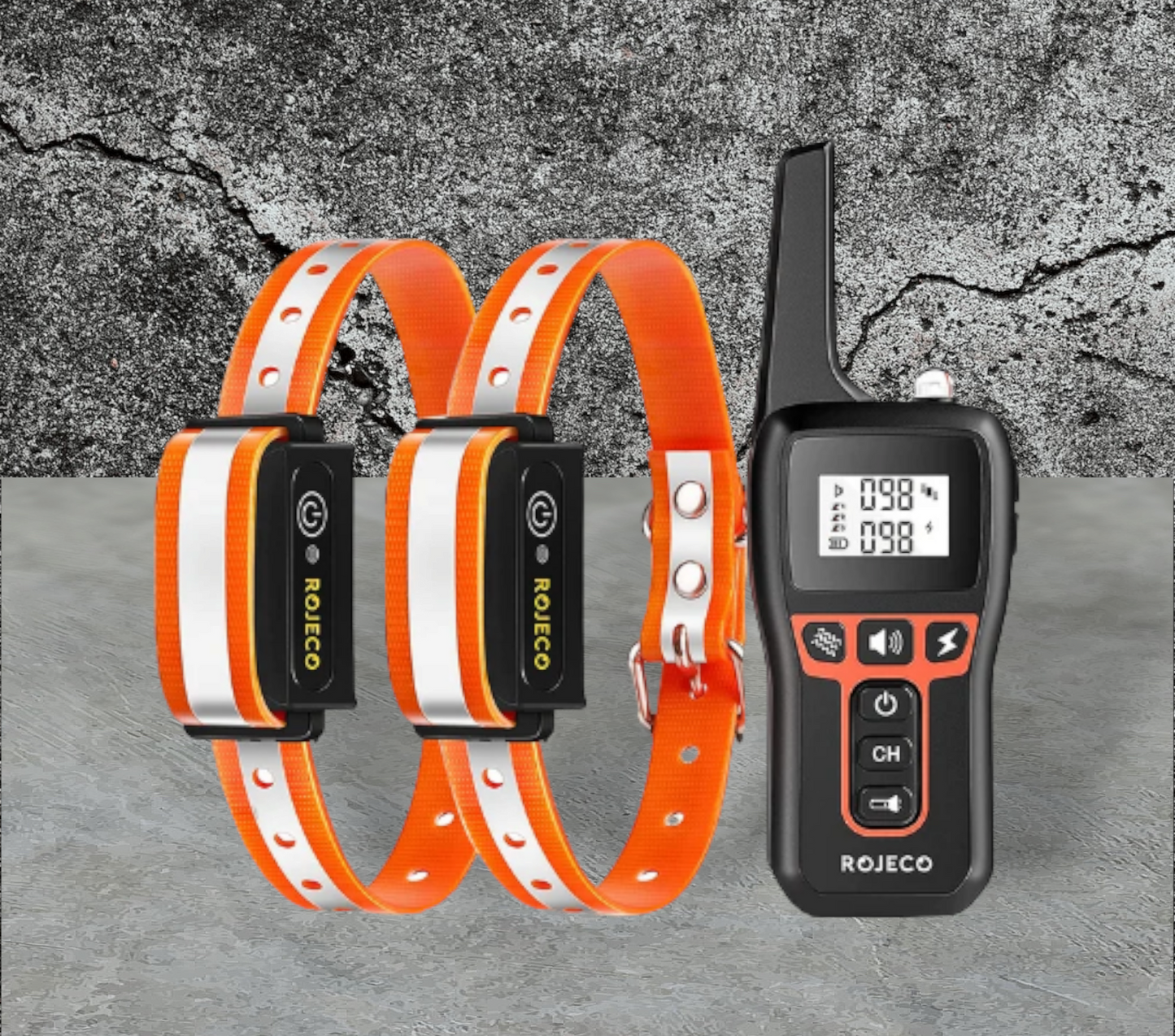 ROJECO® PD529 Remote Dog Training Shock Collar 1-2 Dogs 1000m S/M/L