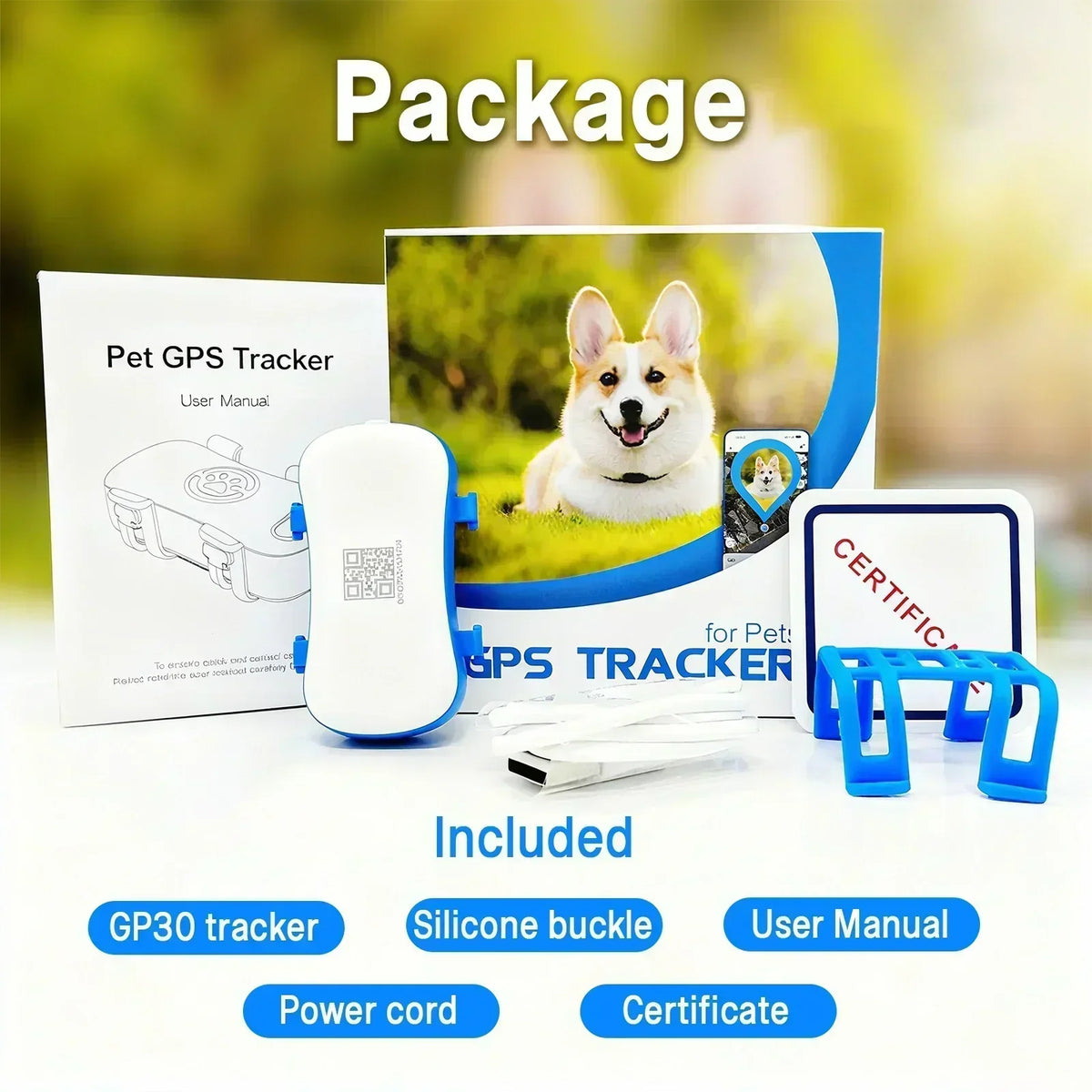 4G GPS Pet Tracker for Dogs Built-in SIM with Real-Time Tracking GP30