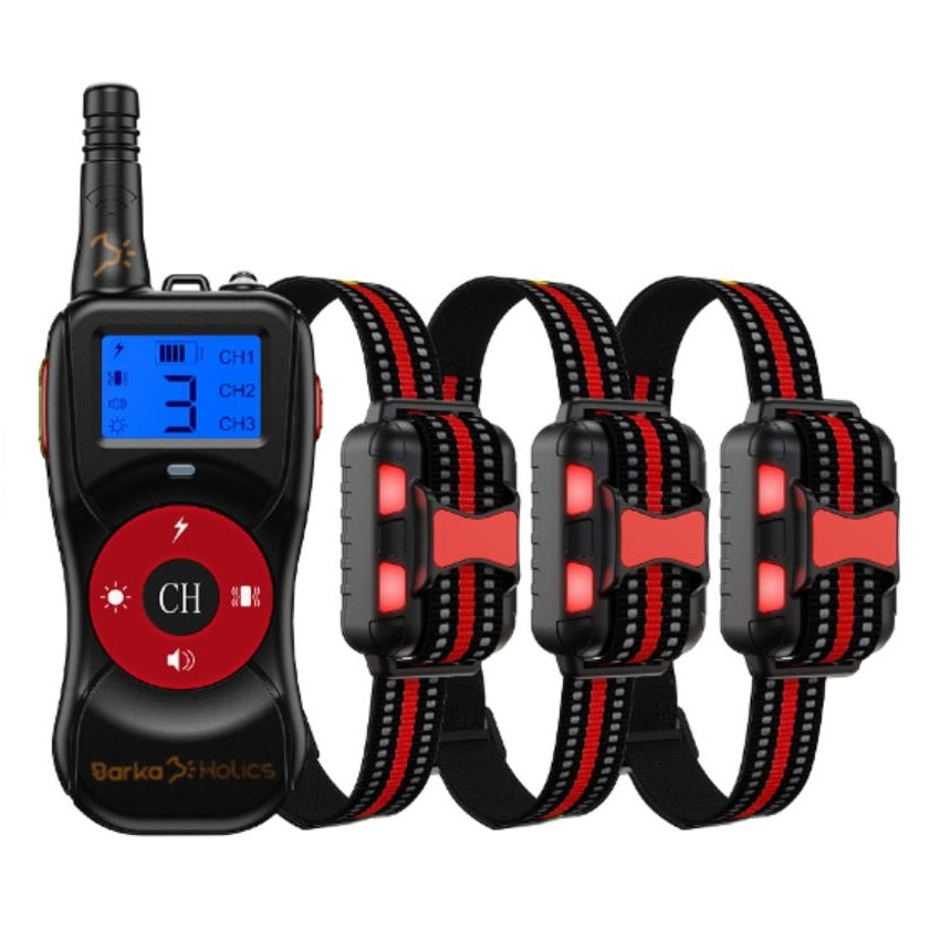 BARKAHOLICS® BH502R Remote Dog Training Shock Collar 1-3 Dogs 800m S/M/L