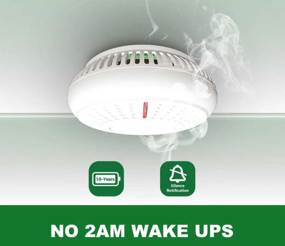 Wireless Interconnected Photoelectric Smoke Alarms with Free Remote Control - BARKAHOLICS®