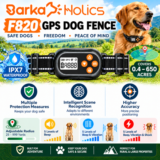 F820 GPS Wireless Dog Fence Collar
