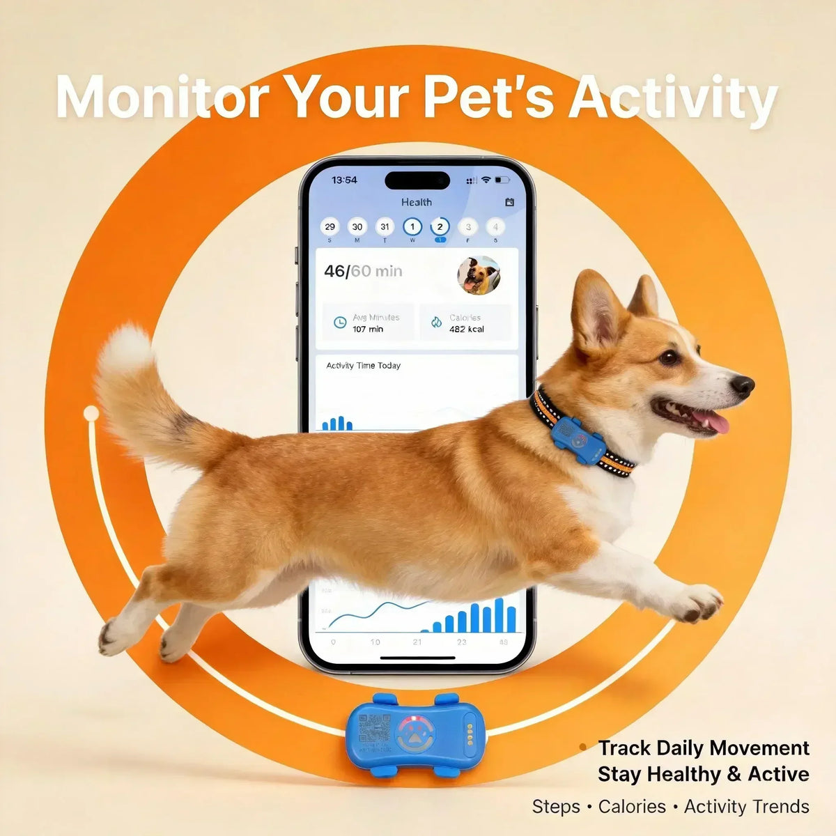 4G GPS Pet Tracker for Dogs Built-in SIM with Real-Time Tracking GP30