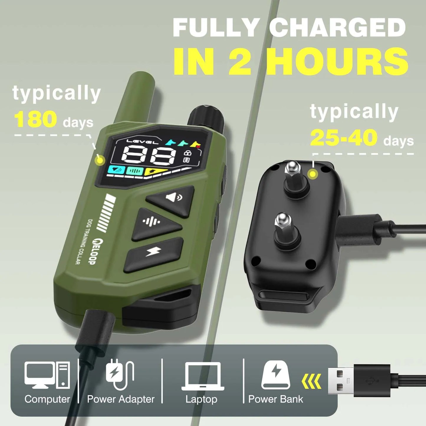 2-in-1 Anti-Bark and Remote Dog Training Collar 1-2 Dogs 1000m PET513