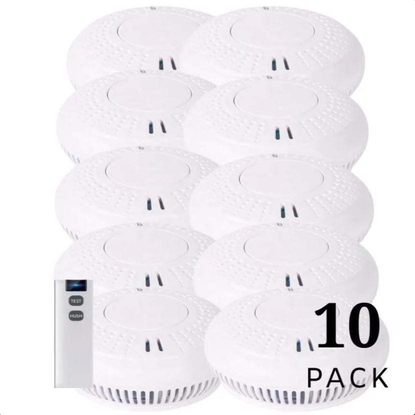 Wireless Interconnected Photoelectric Smoke Alarms with Free Remote Control - BARKAHOLICS®