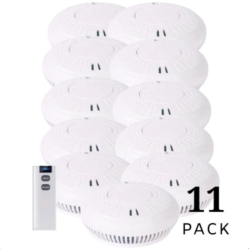 Wireless Interconnected Photoelectric Smoke Alarms with Free Remote Control - BARKAHOLICS®
