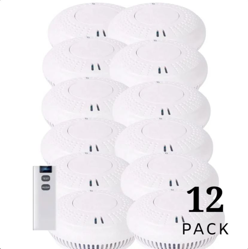 Wireless Interconnected Photoelectric Smoke Alarms with Free Remote Control - BARKAHOLICS®
