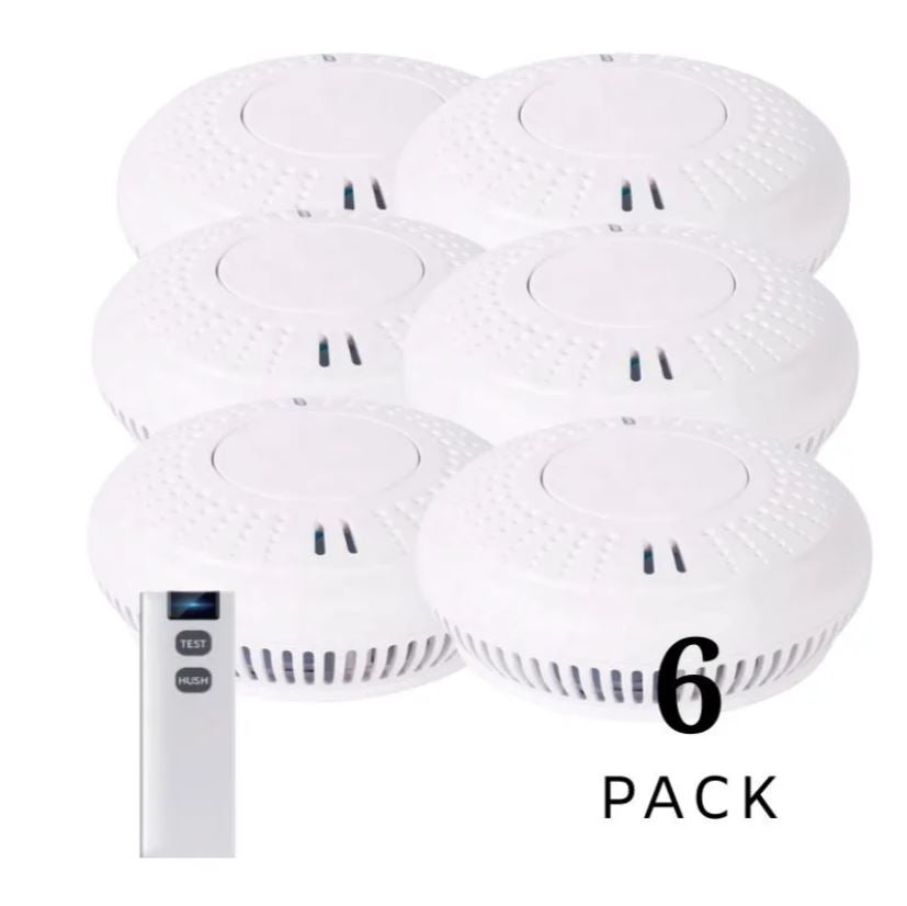 Wireless Interconnected Photoelectric Smoke Alarms with Free Remote Control - BARKAHOLICS®