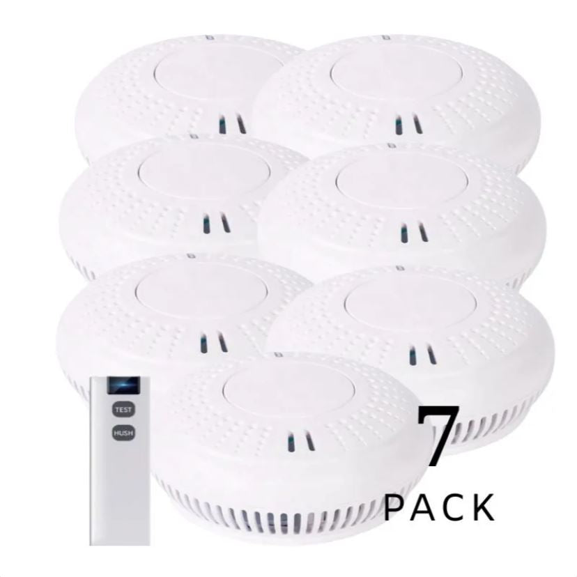 Wireless Interconnected Photoelectric Smoke Alarms with Free Remote Control - BARKAHOLICS®