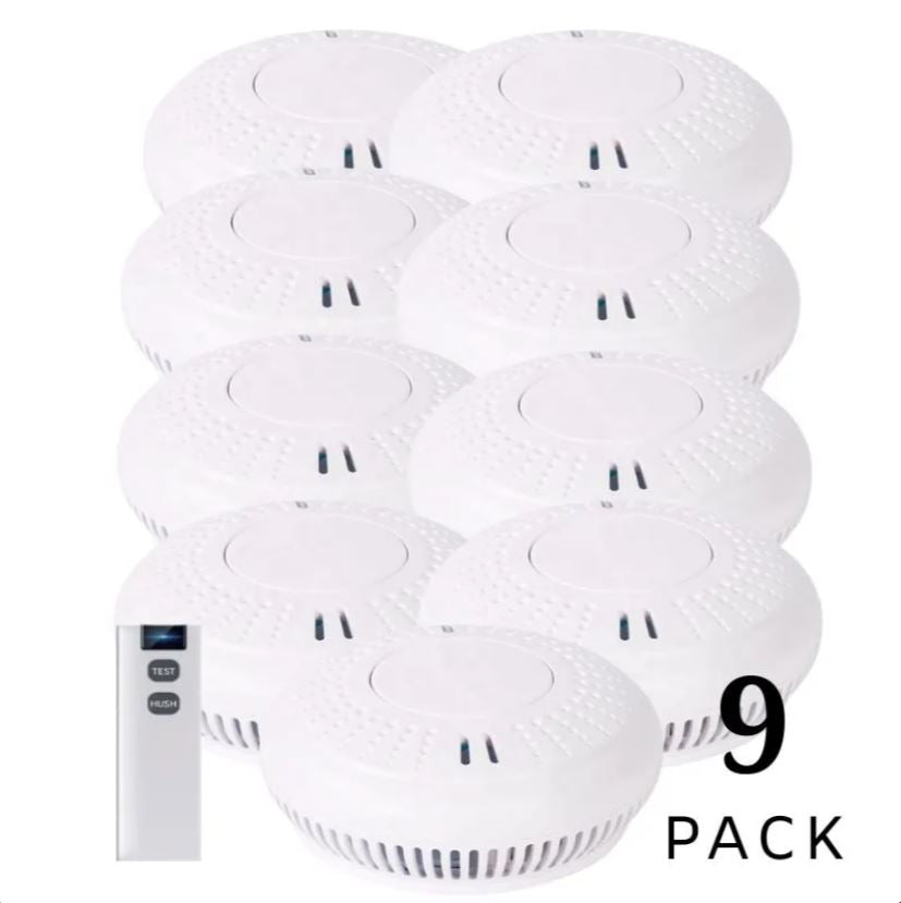 Wireless Interconnected Photoelectric Smoke Alarms with Free Remote Control - BARKAHOLICS®